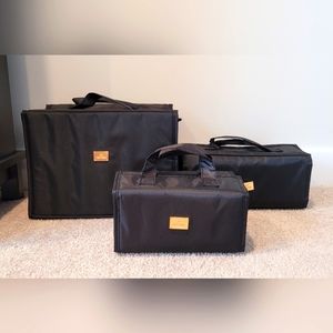 Joy Mangano JM New York toiletry/makeup organizer bag 3 piece set